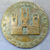 MB110092 France Seal medal: Ville de Pamiers Languedoc Boat with 3 tower chateau cast bronze 1970 Monnaie de Paris