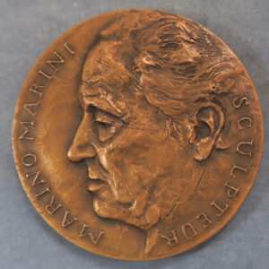 MB110095 Italy Marino Marini 20th century sculptor by Boyer copper limited edition medal