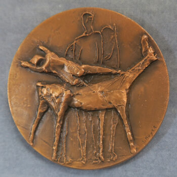 MB110095 Italy Marino Marini 20th century sculptor by Boyer copper limited edition medal