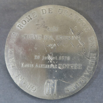 MB110098 France pewter medal Prix de Rome medal series, Cain by Bottee 1878
