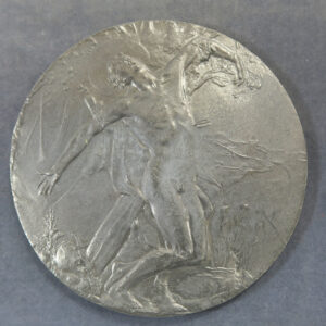 MB110099 France pewter medal St Sebastian by Dautel 1902 Prix de Rome medal series