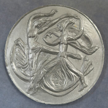 MB110103 France Prix de Rome medal series in pewter Initiation a la Danse by Michel Charpentier 1951