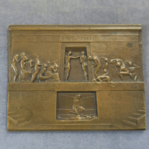MB110107 France Monument aux Morts Pere Lachaise cemetery Paris bronze plaquette by Kautsch 1905 uniface