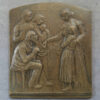 MB110111 Czech/French Bronze uniface plaquette Charity Secours Mutuels Insurance by ? Kautsch c. 1900