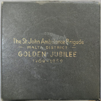 MB110112 St John Ambulance Brigade Malta Golden Jubilee 1959 gilt bronze medal