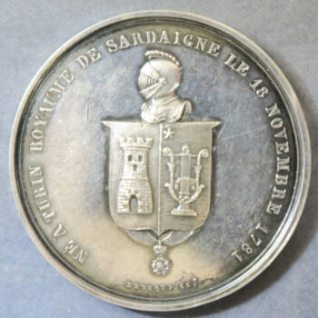 MB110126 Felix Blangini French lyrical composer born 1781 Italy died 1841 Paris silver medal by Leveque
