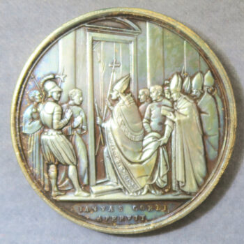 MB110128 Vatican Pope Leo XII Opening of Holy Door 1804 silver gilt medal