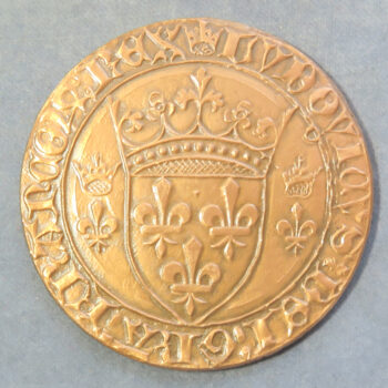 MB110131 France medallic copy coin Louis XI Ecu d’or a la couronne made in copper 1972