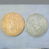 MB110132 France Monnaie de Paris medallic copy coin Charles V Franc a pied in silver & copper 1968 2 pieces