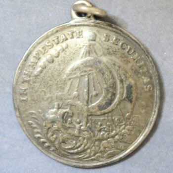 MB110137 Silver medal talisman 17th century Kremnitz St George & Dragon with boat in storm