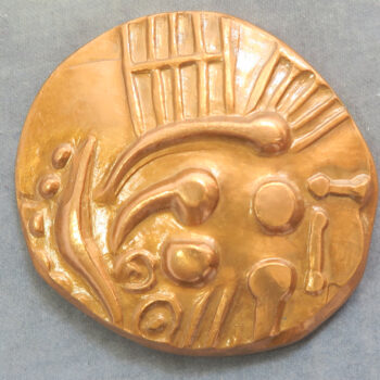 MB110147 Monnaie de Paris copper reproduction of Celtic billon drachm ELUSATES Gers Drachma horse type made 1970s