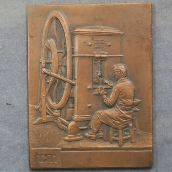 MB110163 Portugal The Imprensa Nacional–Casa da Moeda INCM National mint copper medal plaque 1976 Moedeiro x 2 pieces