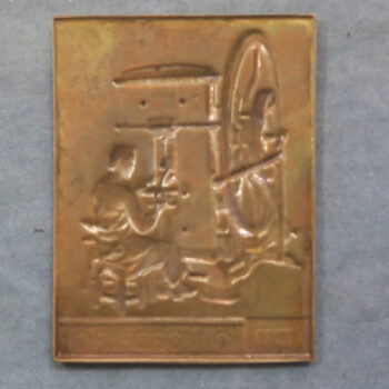 MB110163 Portugal The Imprensa Nacional–Casa da Moeda INCM National mint copper medal plaque 1976 Moedeiro x 2 pieces