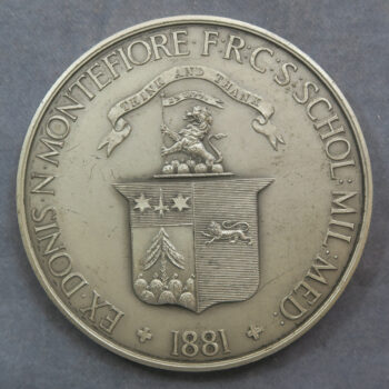 MB110166 GB Silver Montefiore prize medal for Army Medical School 1881 not awarded