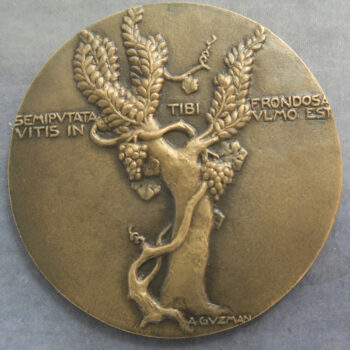 MB110169 France cast bronze medal Bucolique by Aleth Guzman 1937 SFAM