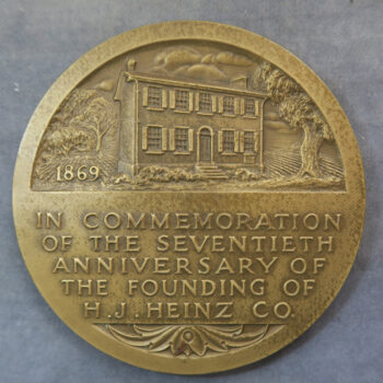 MB110170 USA 70th anniversary bronze medal HJ Heinz Company food processing 1939