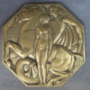 MB110172 Art Deco Perseus & Andromeda bronze medal by Raymond Delamarre restrike