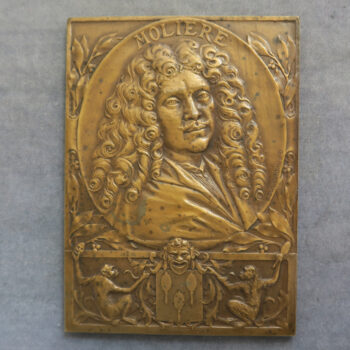 MB110175 France 300th anniversary of Moliere 1922 bronze medal by Prudhomme 1948 awarded