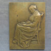 MB110183 France: Benedicite Grace by Prudhomme 1926 bronze medal plaquette.