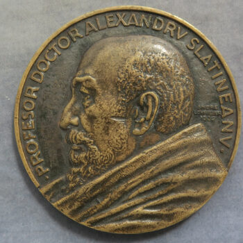 MB110188 Roumania, Art Deco bronze medal Professor Slatineanu by A Lavrillier 1939
