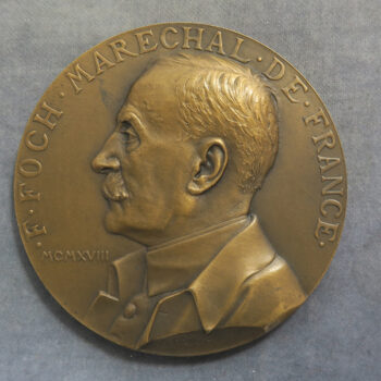 MB110191 Marechal Leclerc 1902-1947 North Africa, Hanoi bronze medal plaque by Guiraud.