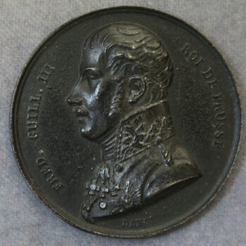 MB110200 Visit of the King of Prussia to Monnaie de Paris Germany made copy iron medal1814