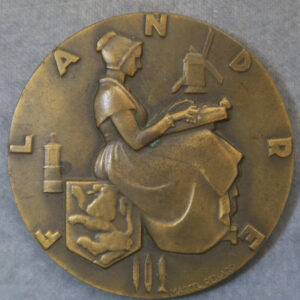 MB110201 Flandre French Line ocean liner cruise ship Art Deco bronze medal 1951