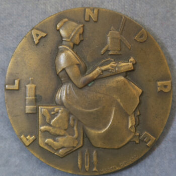 MB110201 Flandre French Line ocean liner cruise ship Art Deco bronze medal 1951