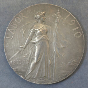 MB110203 France 40th anniversary 1870-71 Revolution silvered bronze medal by Lemaire 1910