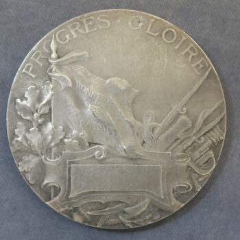 MB110203 France 40th anniversary 1870-71 Revolution silvered bronze medal by Lemaire 1910