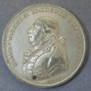 MB110205 Prussia king Friedrich Wilhelm II 1792 Reich pewter medal