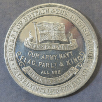 MB110206 In Defence of Rights & Honour of Scotland pewter medal 1902 Edward I not VII Scottish Nationalism