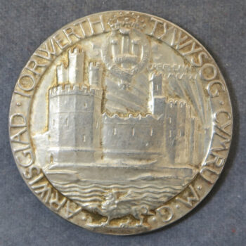 MB110208 GB Investiture of Edward, Prince of Wales future Edward VIII silver medal by Goscombe John