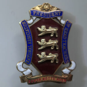 President of National Association of Head Teachers - South Notts. Assn. gilt silver & enamel badge