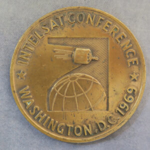 USA Intelsat Conference Washington D.C. 1969 bronze medal satellite