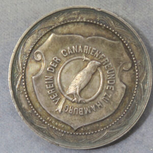 Germany, Association of Canary Friends in Hamburg 1899 medal in silver made by Bergmann