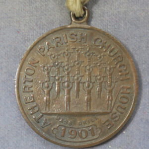 Atherton Perish Church House mass drill medal1901 bronze medal near Bolton Lancashire