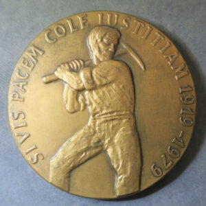 1919-1979 INTERNATIONAL LABOR ORGANIZATION 60th Anniv Bronze medal
