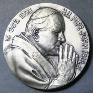 1998 FAO silver medal Pope John Paul II Daily Bread -Peace