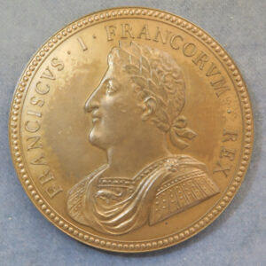 France bronze medal -1966 restrike Francis I battle of Marignan0 1515 armour
