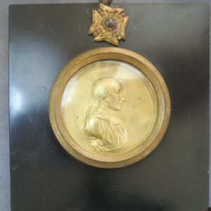Early Methodist uniface portrait medal by M&P of Rev. John Fletcher c. 1800 in original frame