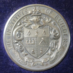 The Institute of Builders silver prize award medal 1925