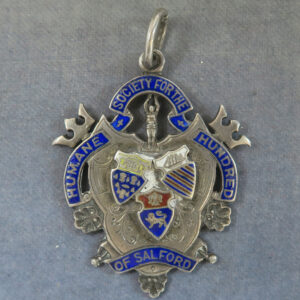 Humane Society for the Hundred of Salford silver & enamel medal awarded to E E Dunlop 1896 life saving award