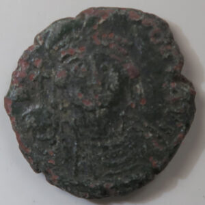 Byzantine Empire - Half Follis of Maurice Tiberias 582-602 AD Constantnople Mint year 6 Sear 497