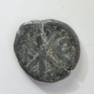 Byzantine Empire - Pentanummium of Justin I 518-27 AD Sear 77 Constantinople mint rev. Chi-Rho