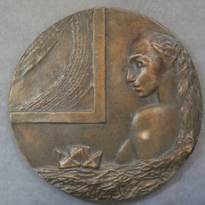 RD007 BAMS cast bronze medal Ivanka Mincheva THE CRUEL OCEAN
