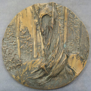 GB Alison Finch Tree large cast bronze medal c. 1983