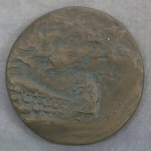 GB Happy Christmas from Gail and Steve bronze resin medal Winter scene holly - RD071