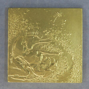 Germany Geoinformation square medal bronze Sitting Bull quote 1991