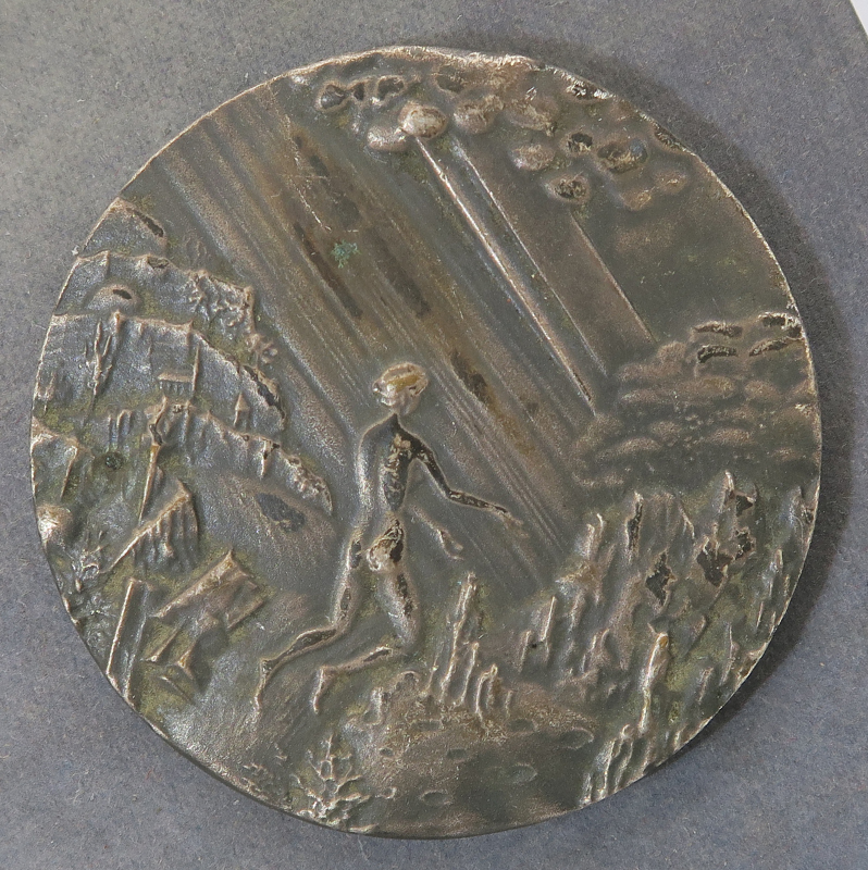 Slovakia art medal by Polonsky Woman in nature base metal- RD115